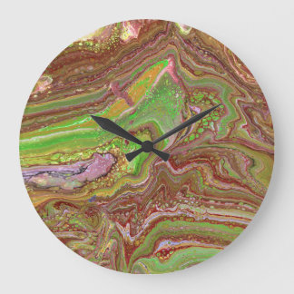 Questions 1 Wild Green Maroon Wall Clock Stor Klocka
