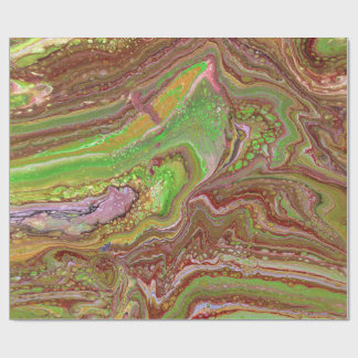 Questions 1 Wild Green Maroon Wrapping Paper Presentpapper