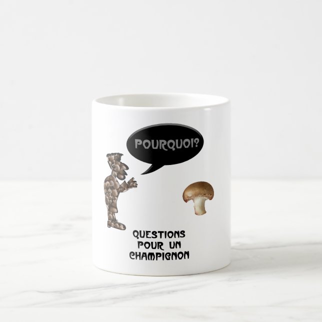 “Questions pour un champignon” Kaffemugg (Center)