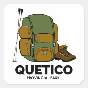Quetico Provincial Park-ryggsäck Fyrkantigt Klistermärke