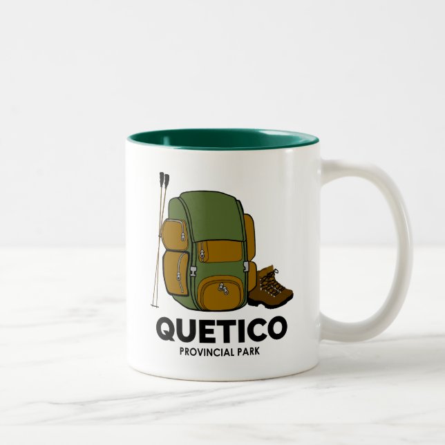 Quetico Provincial Park-ryggsäck Två-Tonad Mugg (Höger)