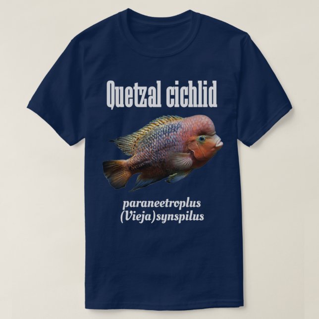 Quetzal eller kungsbrodd cichlid t shirt (Design framsida)