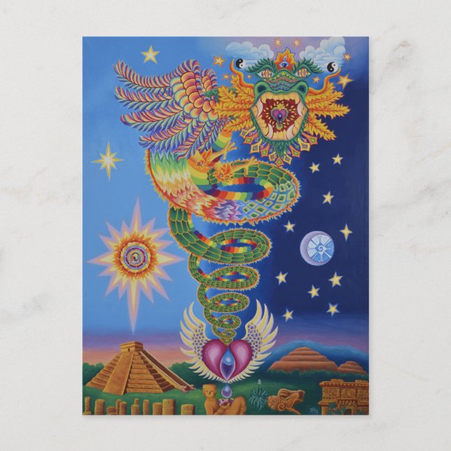 Quetzalcoatal Returnerar vykort (Framsida)