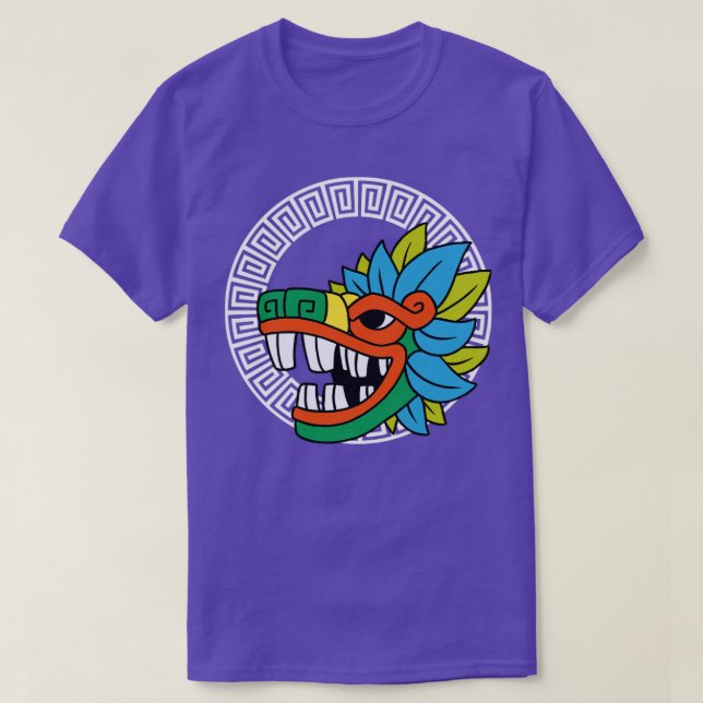 Quetzalcoatl Aztec Feasted Serpent Mayan Inca to T Shirt (Design framsida)