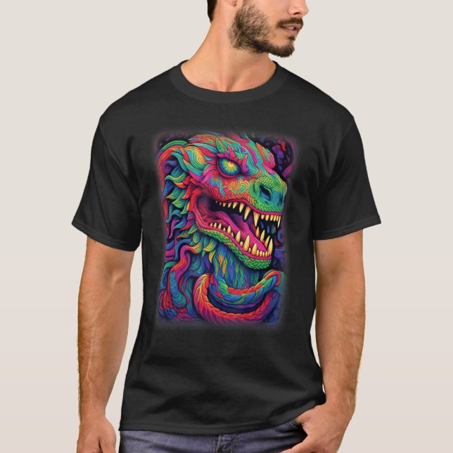 Quetzalcoatl Aztec Gud Feahavererad serpent Kukulk T Shirt (Framsida)