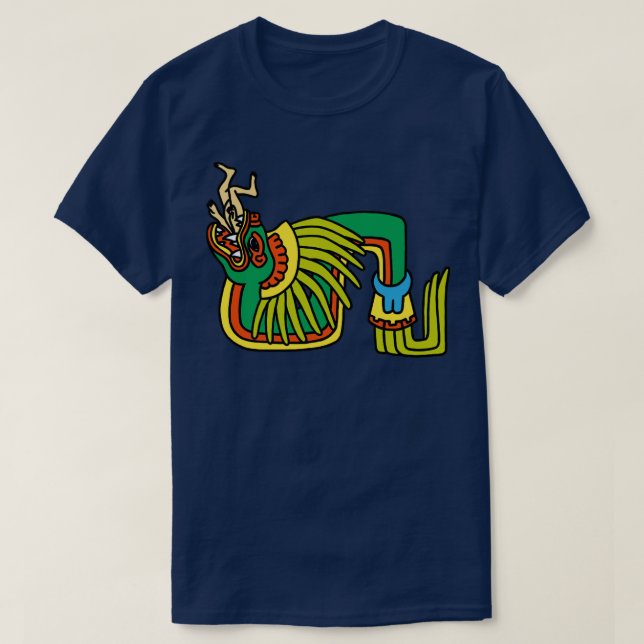 Quetzalcoatl Aztec Mayan Feaftren Serpent Toltec T Shirt (Design framsida)
