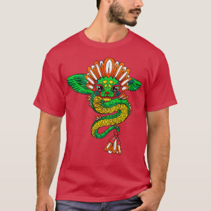 Quetzalcoatl Aztec Mayan Feaftren Serpent Toltec T Shirt