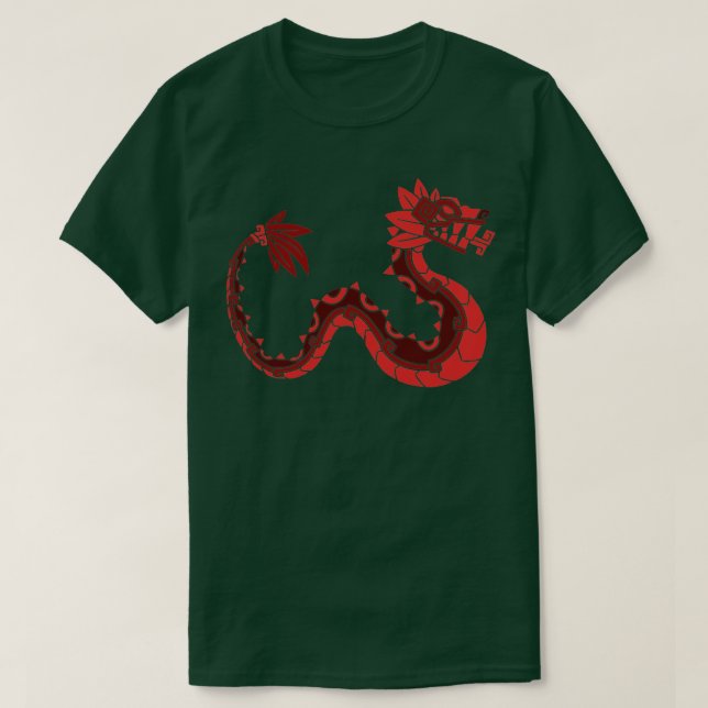 Quetzalcoatl Aztec Mayan Feaftren Serpent Toltec T Shirt (Design framsida)