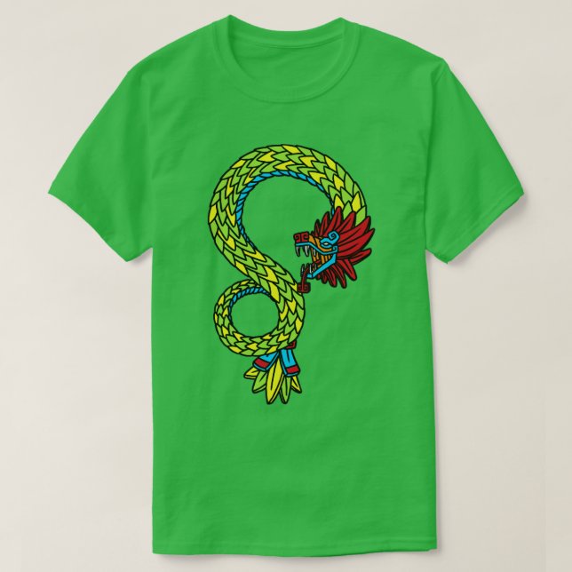 Quetzalcoatl Aztec Mayan Feaftren Serpent Toltec T Shirt (Design framsida)