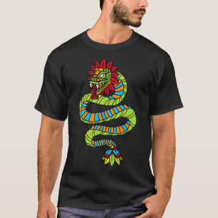 Quetzalcoatl Aztec Mayan Feaftren Serpent Toltec T Shirt