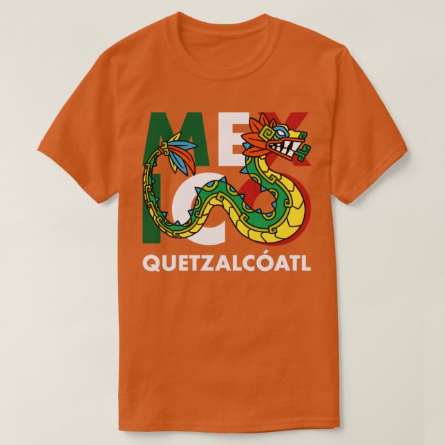 Quetzalcoatl Aztec Mayan Inca Toltec Mexiko Quetza T Shirt (Design framsida)