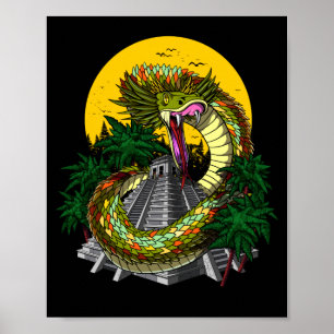 Quetzalcoatl Aztec Orake Gud Poster