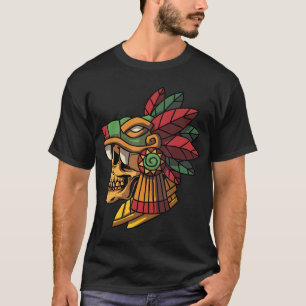 Quetzalcoatl Aztec Skull Mayan Ancient Inca Toltec T Shirt
