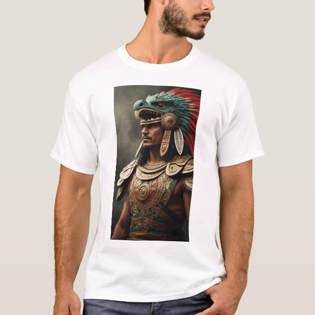 Quetzalcoatl - Fjädrad Wisdom-serpent T Shirt (Framsida)