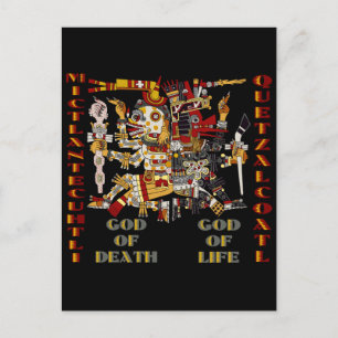 Quetzalcoatl och Mictlantecuhtli Vykort