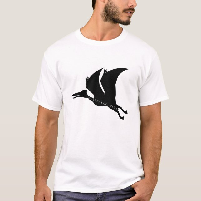 Quetzalcoatlus Pterosaur Prehir T Shirt (Framsida)