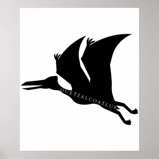 Quetzalcoatlus Pterosaur Prehirs Square Poster (Framsidan)