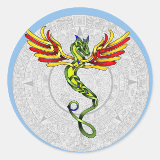 Quetzalkoatl Runt Klistermärke