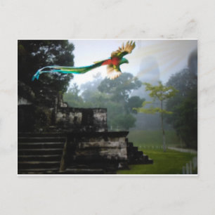 Quetzel i Tikal Vykort
