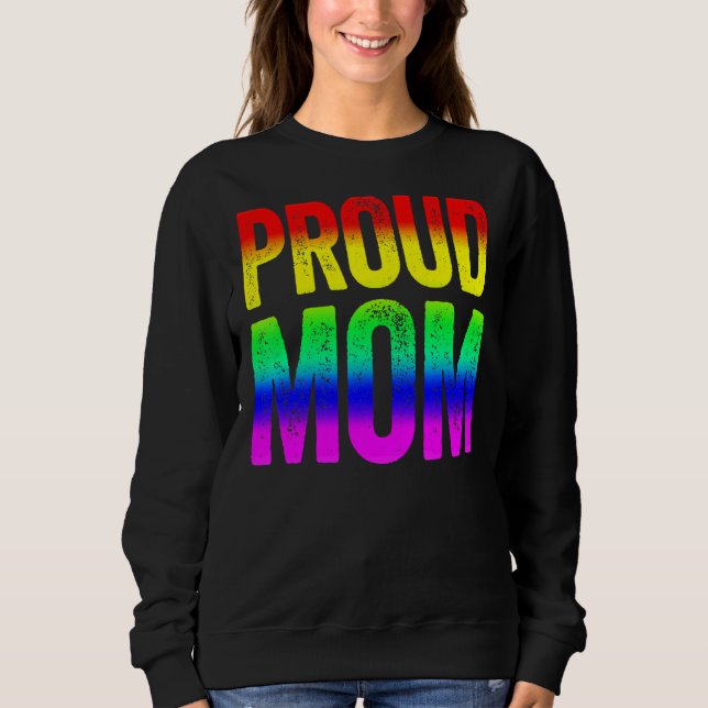 Queud Women Proud Mamma Lesbisk Lgbtq Pride Månad  T Shirt (Framsida)