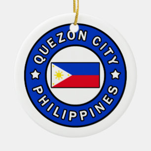 Quezon City Filippinerna Julgransprydnad Keramik
