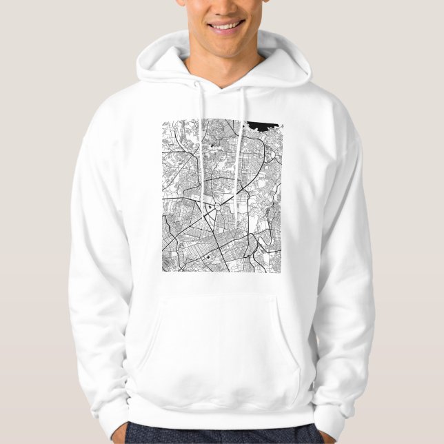 Quezon City Philippines Map Hoodie (Framsida)