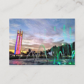 Quezon Memorial Circle Park Quezon City på natten  Lojalitetskort