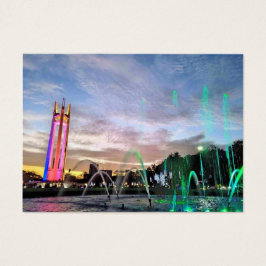 Quezon Memorial Circle Park Quezon City på natten  Visitkort