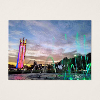 Quezon Memorial Circle Park Quezon City på natten  Visitkort
