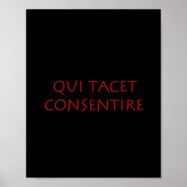 Qui tacet consentire poster (Framsidan)