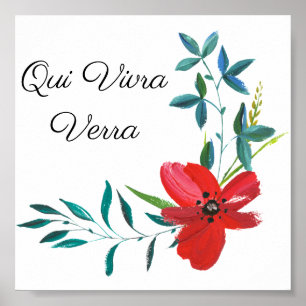 Qui Vivra Verra - Fransk Proverb Poster