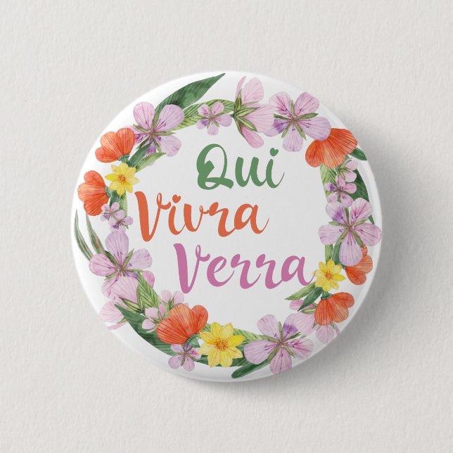 Qui Vivra Verra Fransk Say Knapp (Framsida)