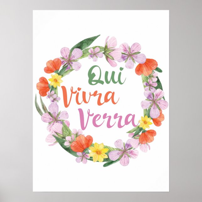 Qui Vivra Verra Fransk Say Poster (Framsidan)