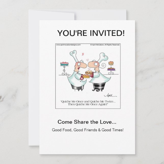 QUICHE MIG! Inbjudningar vid April McCallum (Framsida)