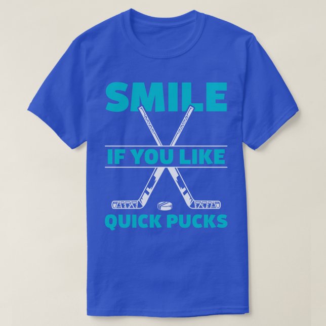 Quick Pucks för Lunt Ice Hockey-spelare T Shirt (Design framsida)