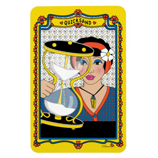 Quicksand_B_4x6 Kylskåp Magnet (Vertikal)