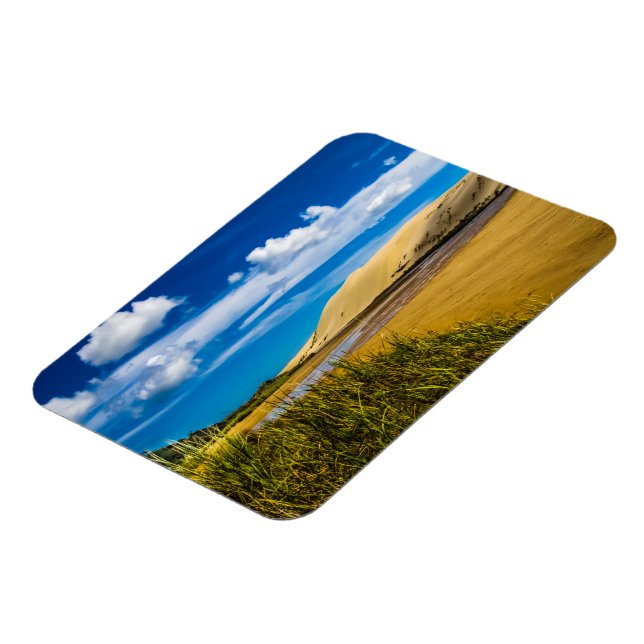 Quicksand stream nära 90-Mile Beach, Nya Zeeland Magnet (Vänstra Sidan)