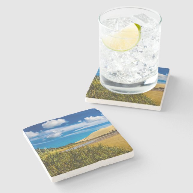 Quicksand stream nära 90-Mile Beach, Nya Zeeland Stenunderlägg (Sidan)