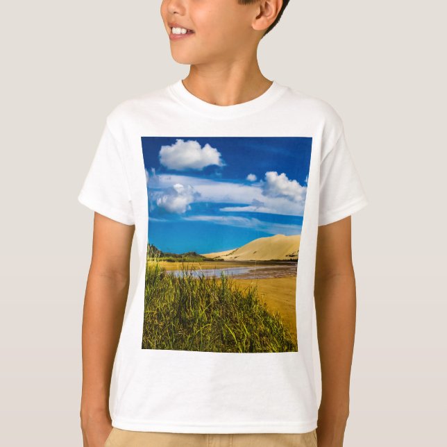 Quicksand stream nära 90-Mile Beach, Nya Zeeland T Shirt (Framsida)