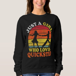 Quickstep Dans Vintage Bara En Tjej Som Älskar Qui T Shirt
