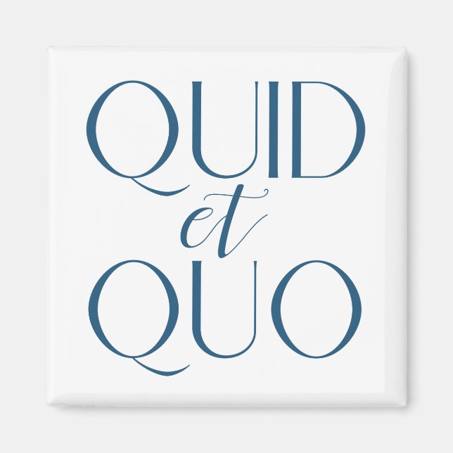 Quid et Quo Classic Education Latin Magnet (Framsidan)