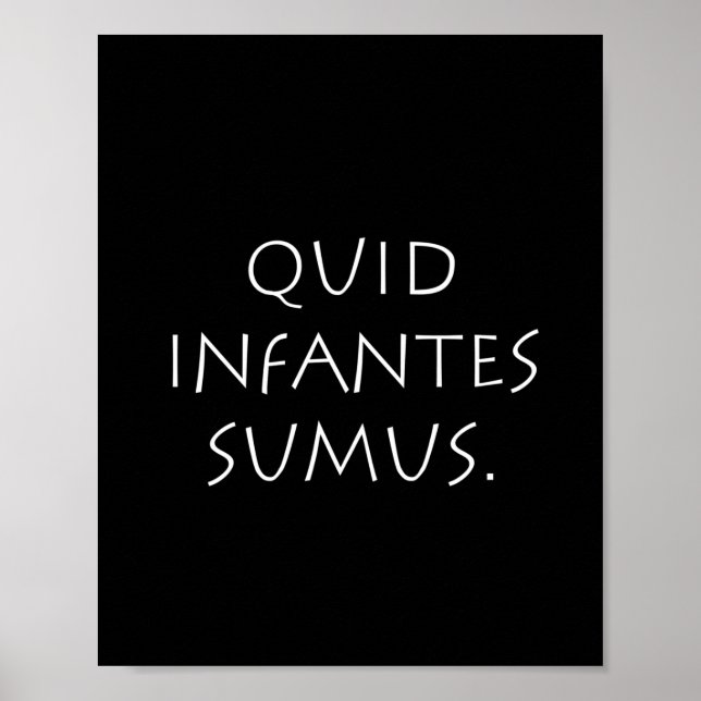 Quid infantes sumus poster (Framsidan)