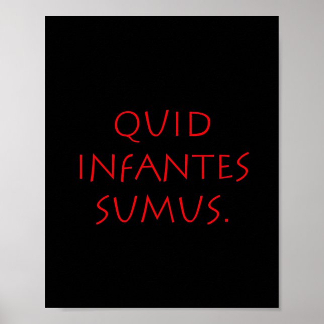 Quid infantes sumus poster (Framsidan)