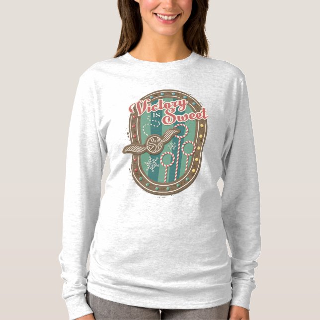 QUIDDITCH™ Segern är Söt Höckerkaka Grafik T Shirt (Framsida)