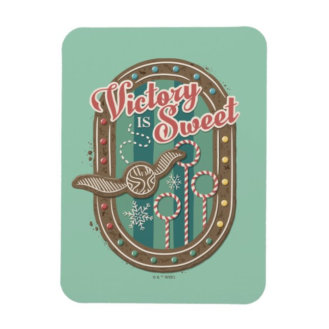 QUIDDITCH™ Segern är Söt Julgodis Grafik Magnet (Vertikal)