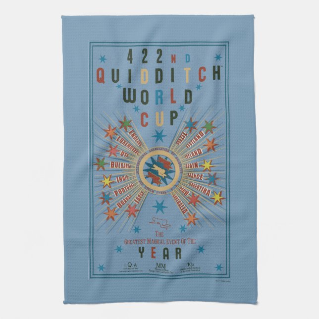 QUIDDITCH™ Vm Blue Poster Kökshandduk (Vertikal)