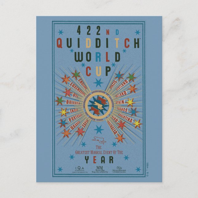QUIDDITCH™ Vm Blue Poster Vykort (Framsida)