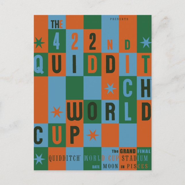 QUIDDITCH™ Vm Checkerboard Poster Vykort (Framsida)