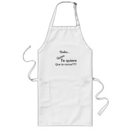 Quien te quiere apron långt förkläde