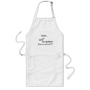 Quien te quiere apron långt förkläde